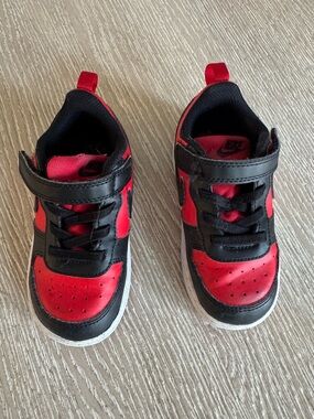 Toddler Nike Red & Black Court Borough Low Sneaker, 8